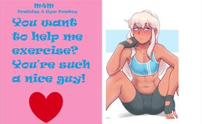 Femboy destroyed in the gym shower with raw ASMR moans