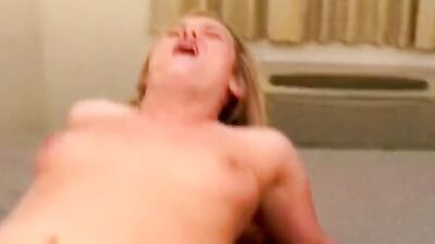 White blonde sucks a black man with huge dick and gets her pussy rammed