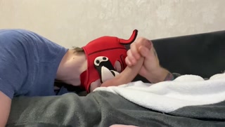 Russian puppy sucks deepthroat big cock