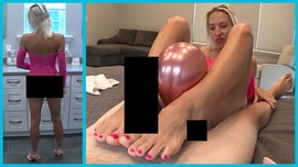 Pink Mules Barbie Stella Gives Shoe Job Foot Job With Balloons POV