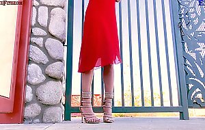 Erotique Entertainment - Red Dress Outdoor Cum Showers MILKA PORKOVA & ERIC JOHN public heeljob