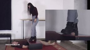 Mistress Natasa tramples the slave beyond orgasm PP A wmv