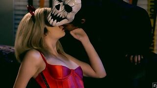 Great 19 yo Lexi Lore is gets ready for Halloween by setting the clip with decorations and candles. She starts the