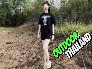 Thai Teen Amateur Outdoor Fuck POV Creampie in Nature Thai Voice