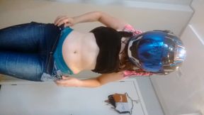 After a ride Fairy Bliss get soaking wet  striptease