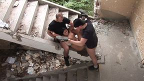 Fantastic anal fuck in the ruins of an old house