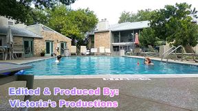 BBW Nurse Vicki and Handsome Harry in Pool Battle