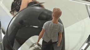 Tiny slave punished under the giantess' ass (small version)