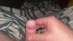 Another handjob while watching french porn with cumshot at the end