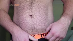 Filled my hairy bear ass until cum dripped onto dirty underwear