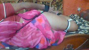 Painfully hogtied bitch struggling to escape