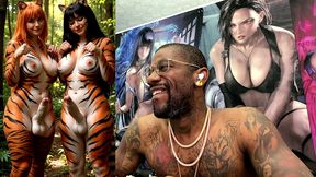 transgender furries getting hard having fun in nature, ai generated