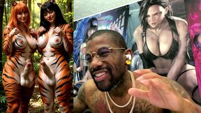 transgender furries getting hard having fun in nature, ai generated