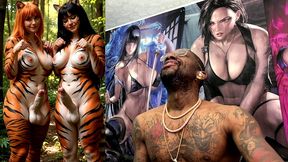transgender furries getting hard having fun in nature, ai generated