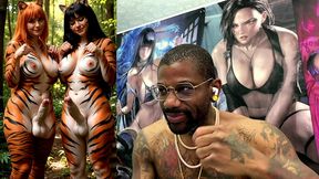 transgender furries getting hard having fun in nature, ai generated