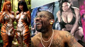 transgender furries getting hard having fun in nature, ai generated