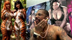 transgender furries getting hard having fun in nature, ai generated