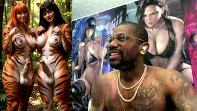 transgender furries getting hard having fun in nature, ai generated