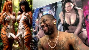 transgender furries getting hard having fun in nature, ai generated