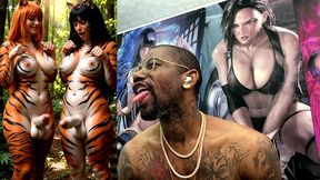 transgender furries getting hard having fun in nature, ai generated