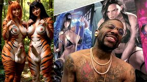 transgender furries getting hard having fun in nature, ai generated