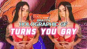 BRATTY HOLOGRAPHIC GIRLFRIEND MAKES YOU GAY