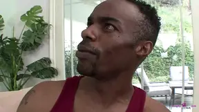 Busty MILF bangs black dude after seeing big ass