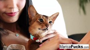 Marica enjoys a rough ride from a black partner