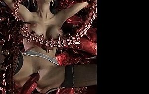 D monstrous tentacles on poor girls!