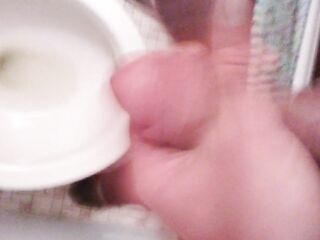 POV Transgirl Cumming At Camera Whilst Pissing on Hand