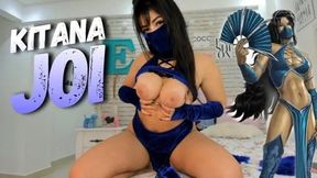 Kitana Mortal Kombat Cosplay - Big Tits Joi Jerk Off Instructions in Portuguese