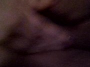 Rubbing my soaked sticky pussy and sensitive clit is making me moan softly