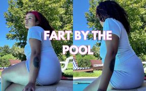 Chubby Latina Big Ass Farting by the Pool Relaxed Summer Gas Vibes
