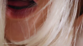 ULTRAFILMS Amazing blonde girl Emma White rubbing her pussy on the bed