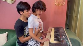 I help my little stepsister with her music lessons and end up fucking her hard until I cum