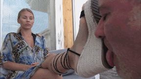 GABRIELLA - Holidays in the villa - Dirty soles licking, shoe worship, face kicking
