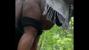Sexy BBW Remi enjoys a hot creampie on her tight backside