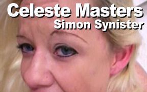 Celeste Masters & Simon Synister naked suck facial