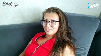 Curvy Russian intellectual in red explores deep anal play during a sunlit day indoors