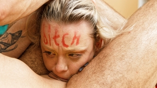 skinny bitch extreme rough face fucked
