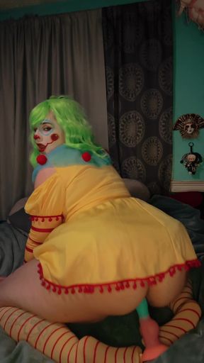 Naughty clown cosplay fun