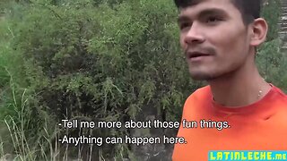 Sexy latin accepts boyz prick for cash