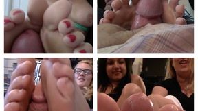 Compilation Clip - FOUR FOOTJOBS...ONE CLIP - Betty Bang + DT Bree + Love & Whit + Mel Hicks - HD 1920 x 1080 mp4