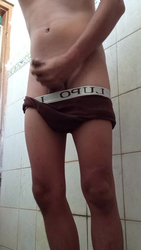 Young skinny boy no hairy body
