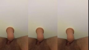 very horny petite latina with a nice ass dances and destroys her tight pussy with a big dildo - latinos puercos
