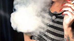Marlboro Red - Pregnant with her stepson feeding four lungs - Audible Inhales and exhales