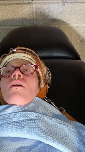 Restrained in Gyno Chair with Anal Insertion & Metal Toy
