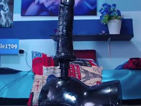 Worthless Bimbo Destroys Butthole With Fucking Machine and Fist + Squirts