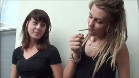 Brat Girls Salem and Andi Smoking and Ashing (m4v)