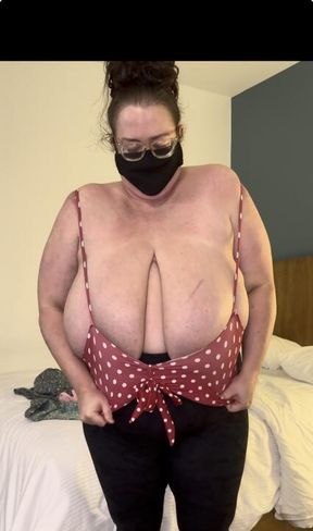 Annoyed BBW Tries on Tops for you